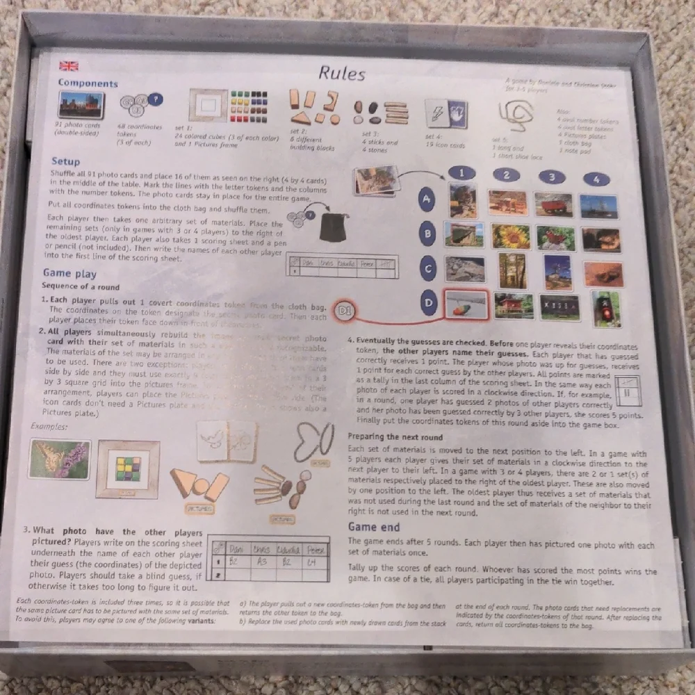 like NEW Daniela & Christian Stohr Pictures Board Game